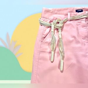 Pink Capris J. Crew Rope Belt